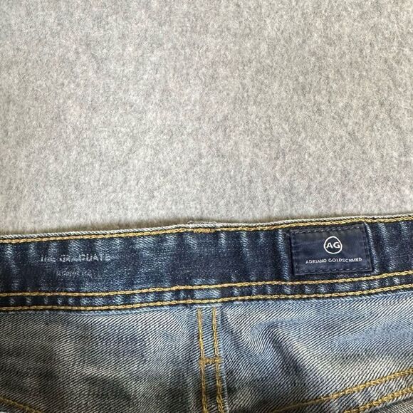 AG Adriano Goldschmied Jeans Mens 36x32 Blue The Graduate Tailored Leg Stretch - Picture 3 of 10